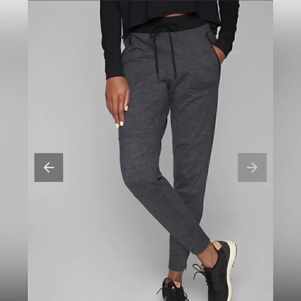 Athleta FLUX STREET JOGGER Ankle Zip Wide Waistband Pull-on Strait Leg Sweatpant